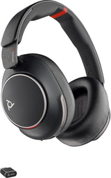 Poly 8G7T8AA Voyager Surround 85 UC Microsoft Teams Certified USB-C Headset + USB-C/A Adapter + Charging Stand