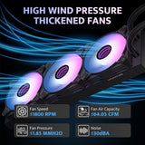 DarkFlash DF-DV360S-BK Liquid CPU Cooler LCD Screen ARGB PWM Radiator Aio Compatible w/Intel 1851/1700,AMD AM4/AM5 Black