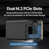 QNAP 4 Bay Desktop NAS with Intel Celeron Quad-core Processor, M.2 PCIe Slots and Dual 2.5GbE (Diskless) TS-464-8G-US