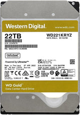 WD Gold WD221KRYZ 22TB Enterprise Class SATA Internal Hard Drive HDD - 7200 RPM, SATA 6 Gb/s, 512 MB Cache, 3.5"
