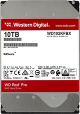 WD Digital Red Pro 10 TB Hard Drive 3.5" SATA/600 Internal HDD Conventional Magnetic Recording CMR Method WD102KFBX