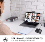 AVerMedia AS311 AI Speakerphone - AI-Powered Noise Suppression, USB Plug and Play, Conference Microphone and Speaker