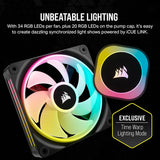 Corsair CW-9061003-WW iCUE Link H150i RGB Liquid CPU Cooler 360mm AIO QX120 RGB Fans Fits Intel LGA 1700, AMD AM5-Black