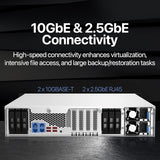QNAP 18-Bay 2U rackmount NAS, Intel Xeon E-2334 ,16 GB ECC DDR4, USB 3.2 Gen2,550W redundant TS-H1887XU-RP-E2334-16G-US