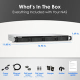 QNAP TS-H765EU-8G-US 1U 4-bayÂ  3.5" SATA + 3 x E1.S/PCIe M.2 2280 short depth 12" rackmount NAS, Intel Atom x7405C 4C