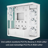 Arctic ACPCC00017A Xtender VG PC Case-Mid Tower-Tempered Glass Panel-Included A-RGB Fans-Vertical GPU Mounting kit - White