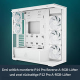 Arctic ACPCC00014A Xtender PC Case-Mid Tower-Tempered Glass Panel-Included A-RGB Fans - White