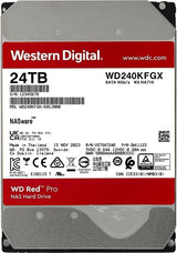 WD WD240KFGX 24TB WD Red Pro NAS Internal Hard Drive HDD - 7200 RPM, SATA 6 Gb/s, CMR, 512 MB Cache, 3.5"