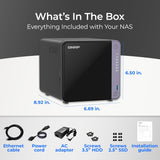 QNAP TS-432X-4G-US 4-Bay ARM-based NAS ,Quad Core 2.0GHz, 4GB DDR4 RAM, 10GbE(SFP+), 2.5GbE and PCIe Gen3 Expansion Slot