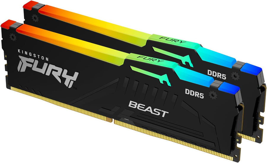 Kingston KF560C36BBE2AK2-32 Fury Beast RGB 32GB (2x16GB) 6000MT/s DDR5 CL36 Desktop Memory AMD Expo (Kit of 2)