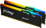 Kingston KF560C36BBE2AK2-32 Fury Beast RGB 32GB (2x16GB) 6000MT/s DDR5 CL36 Desktop Memory AMD Expo (Kit of 2)