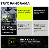 TRYX Panorama 360 Muti-Compatible AMOLED L-Shaped 3D Anamorphic Display Custom AIO Cooler (Black) L-P360N-DS3M-G0K