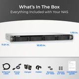 QNAP TS-433EU-US 4-Bay short-depth 12" ARM Corten-A55 4C 2.0GHz NAS, Male-G52 GPU, 4GB DDR4 RAM, 2.5GbE & USB 3.2 Gen