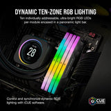 Corsair CMH64GX5M2B6000C30 Vengeance RGB DDR5 RAM 64GB (2x32GB) 6000MHz CL30 Intel XMP iCUE Computer Memory -Black