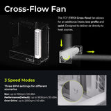 TRYX C-F500F-FM1E-G0W FLOVA F50 Mid-Tower ATX Case Fabric-Crafted Tempered Glass ATX Case Quiet Cross-Flow  360mm - White