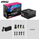 MSI MPG A1000GS PCIE5 1000W ATX 3.1 Gaming PSU Full Modular 80 Plus Gold Certified