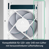 Arctic ACPCC00014A Xtender PC Case-Mid Tower-Tempered Glass Panel-Included A-RGB Fans - White