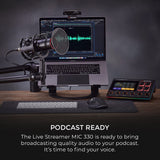 AVerMedia AM330 Live Streamer MIC 330 - Cardioid Dynamic XLR Microphone for Live Streaming and Podcasting, Black