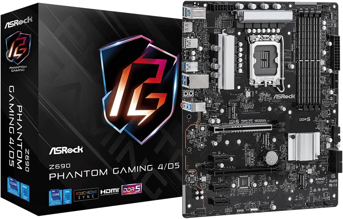 ASRock Z690 PHANTOM GAMING 4/D5 LGA 1700 DDR5 ATX Intel Z690 Intel Motherboard