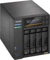 Asustor Lockerstor 4 Gen3 4 Bay NAS, Quad-Core 2.3GHz, 2x 10GbE Ports, 16G ECC DDR5, 4x M.2 SSD Slots (Diskless) AS6804T