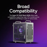 Cooler Master MAY-T2HP-217PA-R1 Hyper 212 3DHP CPU Air Cooler ARGB - Black