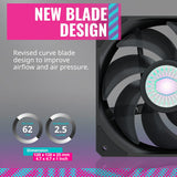 Cooler Master SickleFlow 120 V2 All-Black Frame Fan 120mm PWM for Computer Case & Liquid Radiator MFX-B2NN-18NPK-R1