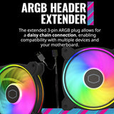 Cooler Master MasterFan MF140 Halo², Duo Ring ARGB Gen2 LED140mm PWM, Hybrid Frame Case fan, Liquid-Black MFL-B4DN-16NP2-R2