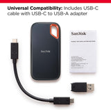 SanDisk SDSSDE61-1T00-G25 1TB Extreme Portable SSD - Up to 1050MB/s, USB-C 3.2 Gen 2, IP65 , External Solid State Drive