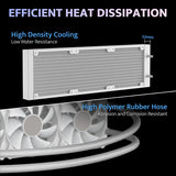 DarkFlash DF-DV360S-WH Liquid CPU Cooler LCD Screen ARGB PWM Radiator Aio Compatible w/Intel 1851/1700,AMD AM4/AM5 White