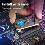 Crucial  CT8G56C46S5 8GB DDR5 RAM 5600MHz(5200MHz or 4800MHz) Laptop Memory