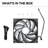TRYX F-R140P-NN1M-G0K ROTA PRO 140mm Case Fan 4-Pin PWM LCP Material FDB  1650RPM Airflow High-Performance Quiet - Black