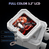 DarkFlash DF-DV360S-WH Liquid CPU Cooler LCD Screen ARGB PWM Radiator Aio Compatible w/Intel 1851/1700,AMD AM4/AM5 White