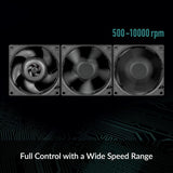 Arctic S8038-10K  Server Fan,500–10000 RPM, PWM Regulated, 4-pin Connector, 12 V DC, Rack Cooling Fan - Black ACFAN00279A