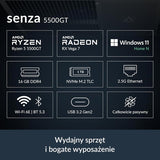 ARCTIC ACPCC00003A Senza 5500GT Mini PC Under Desk mount,AMD Ryzen5 5500GT,16GB DDR4,1TB M.2 SSD,Win11 N Home