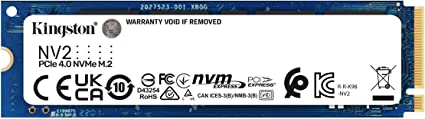 Kingston SNV2S/4000G NV2 4TB M.2 2280 NVMe Internal SSD, PCIe 4.0 Gen 4x4, Up to 3500 MB/s, Solid State Drive