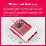 Raspberry Pi Active Cooling PWM Fan Protection, Inbuilt fan case, Red-White SC1159