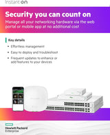 HPE S0G33A#ABA Networking Instant On Secure Gateway SG1004 4-Port 1G Smart-Managed Gateway, 4X 1GBase-T, US Cord