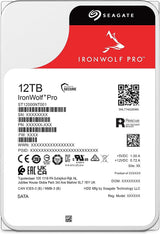 Seagate IronWolf Pro 12 TB Enterprise NAS Internal HDD CMR 3.5 Inch SATA 6 Gb/s 7,200 RPM 256 MB Cache (ST12000NT001)