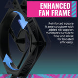 Cooler Master SickleFlow 120 V2 RGB Square Frame Fan,4 Pin Customizable LEDs 120mm PWM Liquid Radiator MFX-B2DN-18NPC-R1