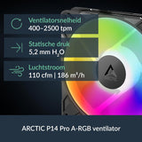 Arctic ACFRE00183A Liquid Freezer III Pro 280 A-RGB CPU Fans 2 x 140mm Water Cooling AMD AM5/AM4,Intel LGA1851/1770-Black