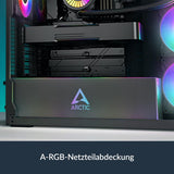 Arctic ACPCC00015A Xtender PC Case-Mid Tower-Tempered Glass Panel-Included A-RGB Fans - Black