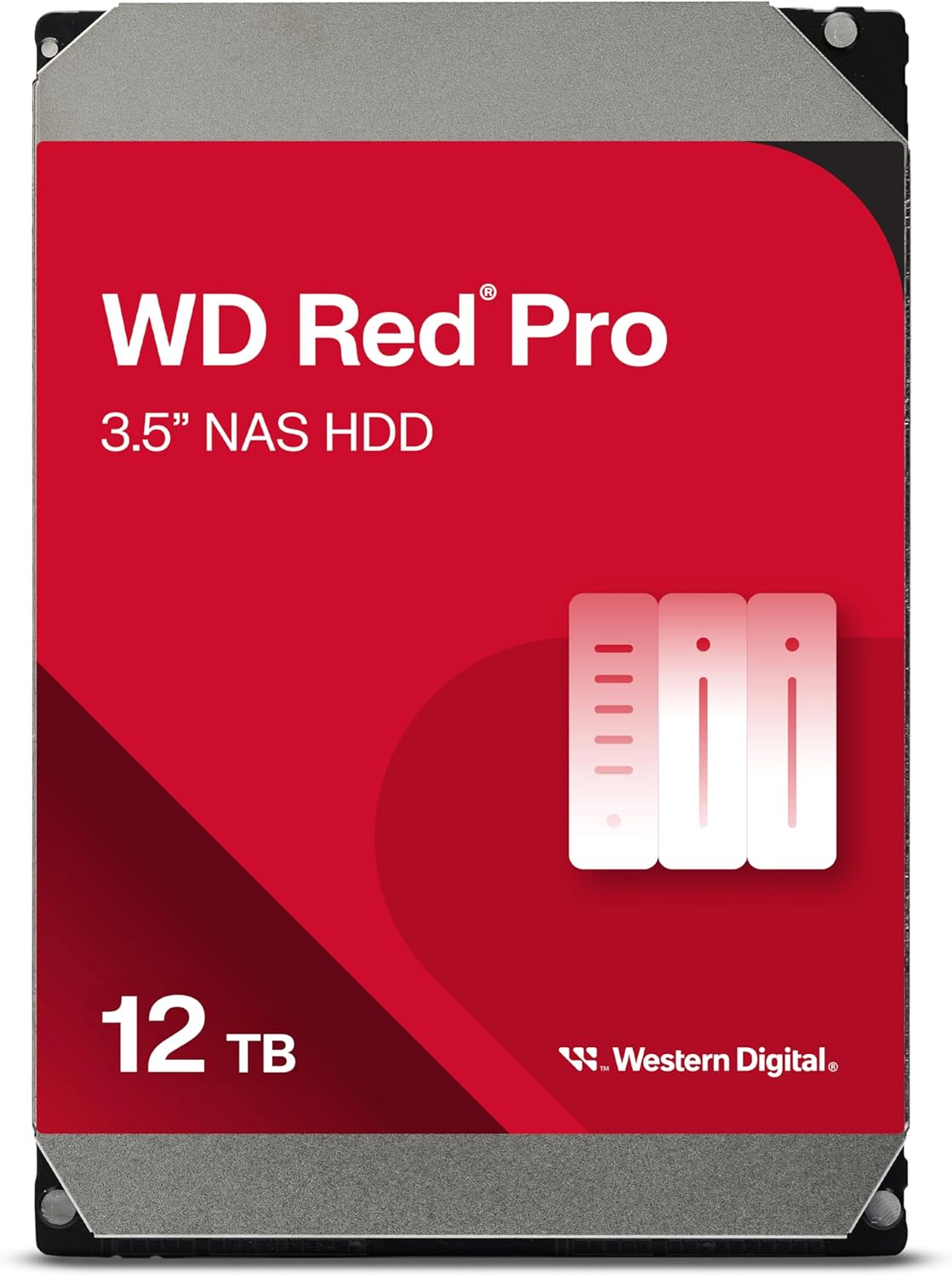 WD WD122KFBX 12TB WD Red Pro NAS Internal Hard Drive HDD - 7200 RPM, SATA 6 Gb/s, CMR, 512 MB Cache, 3.5"