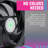 Cooler Master MFX-B2NN-18NPK-R1 SickleFlow 120 V2 All-Black Frame Fan 120mm PWM for Computer Case & Liquid Radiator (Pack of 5)