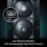 Arctic P14 Max 140mm High-Speed Case Fan PWM 4-Pin 2800RPM Optimised for Static Pressure 0dB Mode (Black) ACFAN00287A