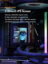 Darkflash DF-DE360-BK DE360 AIO ARGB Liquid Cooler, 360mm LCD Display  AMD AM5/AM4, Intel LGA1851/1700/1200,Black