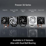 Arctic Freezer 36 A-RGB CPU Cooler ntel Socket LGA1700,AMD Socket AM4-5 Pressure Optimized Fan - White ACFRE00125A