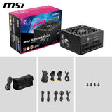 MSI MPG A1250GS PCIE5.1 ATX 3.1 Gaming Power Supply - Full Modular-80 Plus Gold Certified 1250W ATX PSU,10 Year Warranty