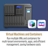 QNAP 16-Bay High-Performance Desktop NAS, Intel Atom C5125 8C/8T, 8 GB UDIMM DDR4 non-ECC RAM, 550W PSU TS-1655-8G-US