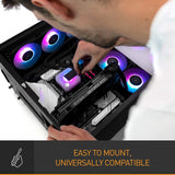 EKWB D-RGB 360mm All-in-One CPU Cooler with EK-Vardar PMW Fans, Water Cooling Compatible Intel & AMD EKAIO360