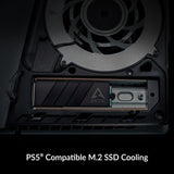 Arctic ACOTH00001A M2 Pro Heatsink Cooler for M.2 2280 SSD, Compatible w/ PC & Gaming Consoles, for Dual. Single - Black